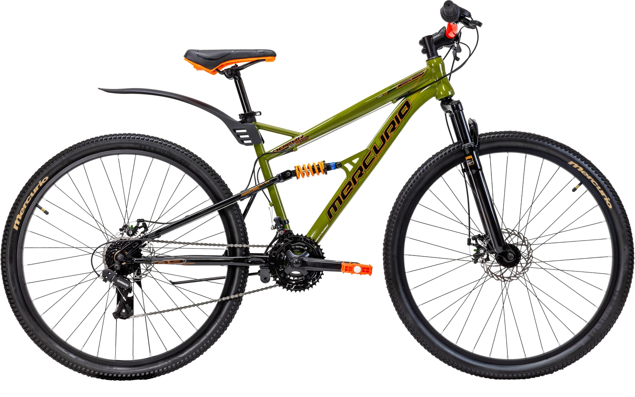  EUROBIKE Bicicleta de montaña de 29 pulgadas, marco de  aluminio, bicicleta de montaña para hombre de 21 velocidades, suspensión  delantera y frenos de disco duales para bicicleta MTB de hombre (verde) 